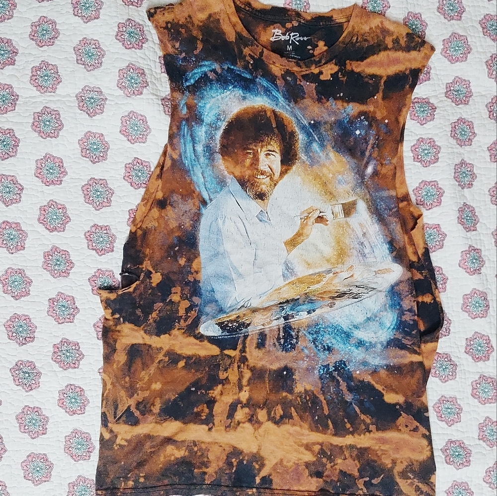 Bob ross muscle tee